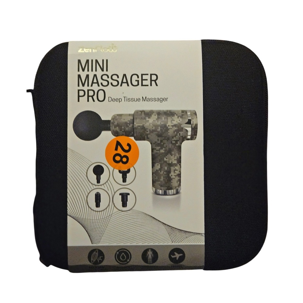ZenFlow Mini Massager Pro Deep Tissue Camouflage Portable Rechargeable 6 Speed